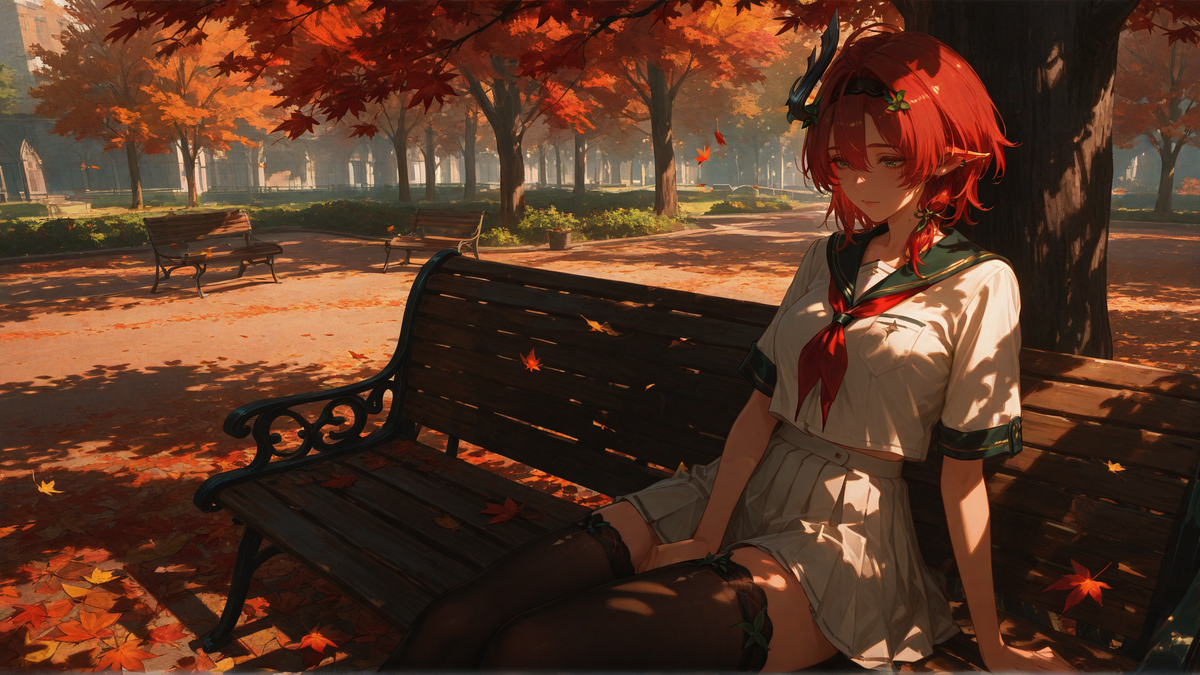 黄昏下枫树林的夏空-pixiv插画-作品交流服务