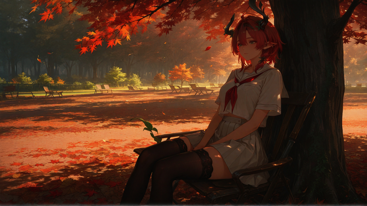 黄昏下枫树林的夏空-pixiv插画-作品交流服务