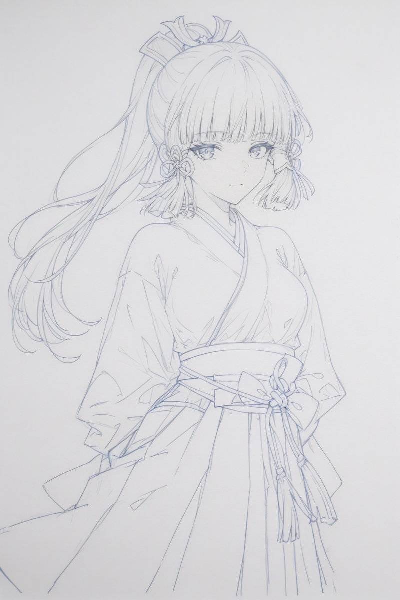 Some unfinished line drawings-pixiv插画-作品交流服务