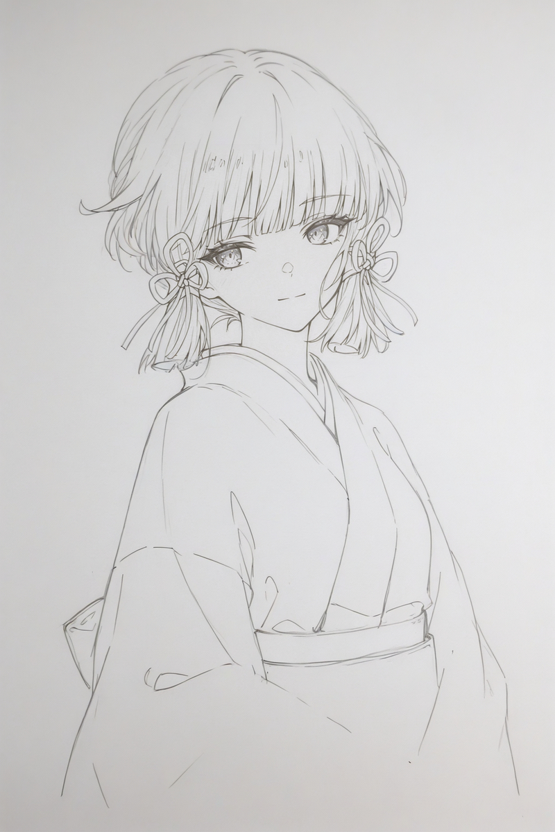 Some unfinished line drawings-pixiv插画-作品交流服务