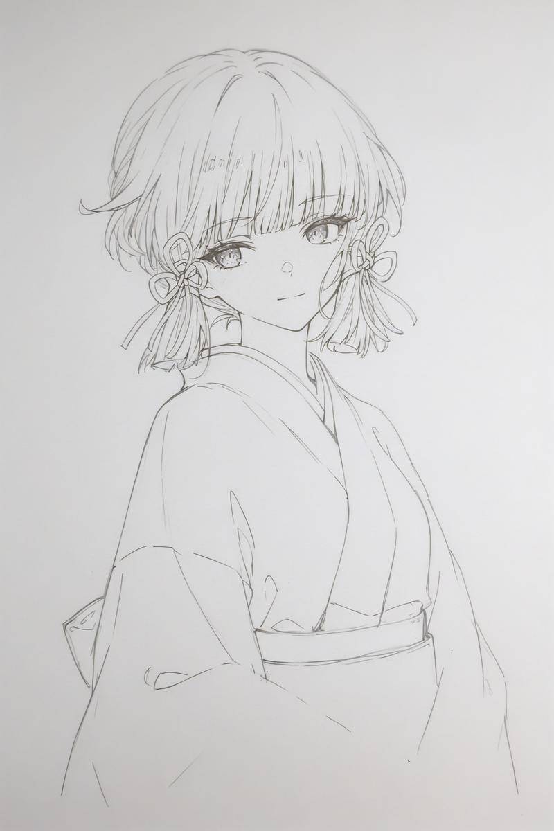 Some unfinished line drawings-pixiv插画-作品交流服务