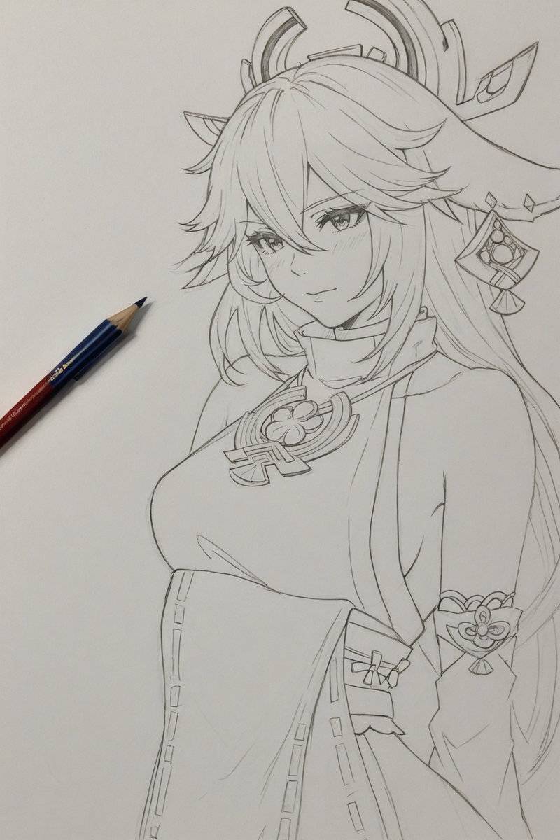 Yae Miko-pixiv插画-作品交流服务