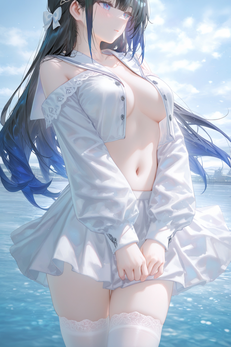 Half breast exposed-pixiv插画-作品交流服务