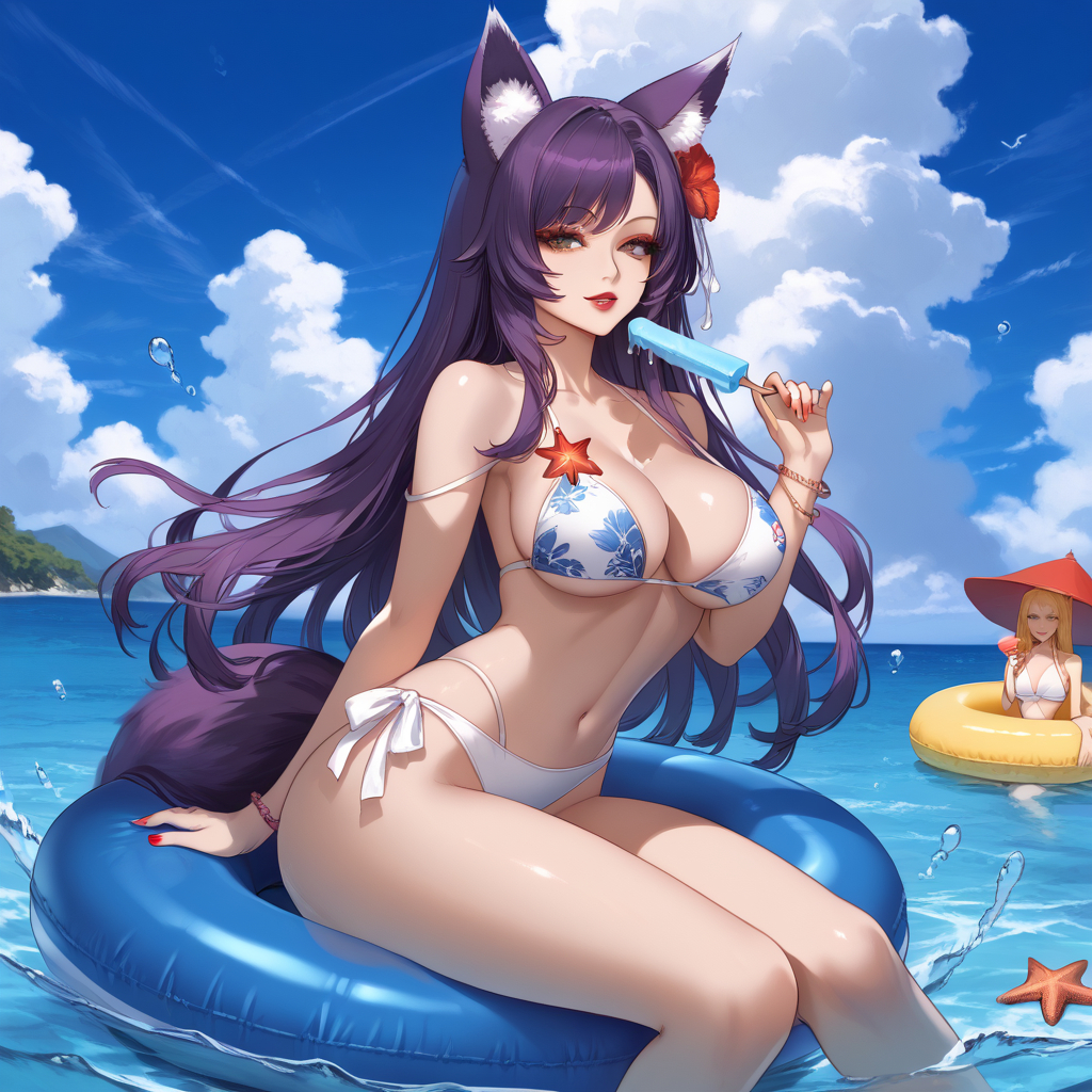 泳装美女-pixiv插画-作品交流服务