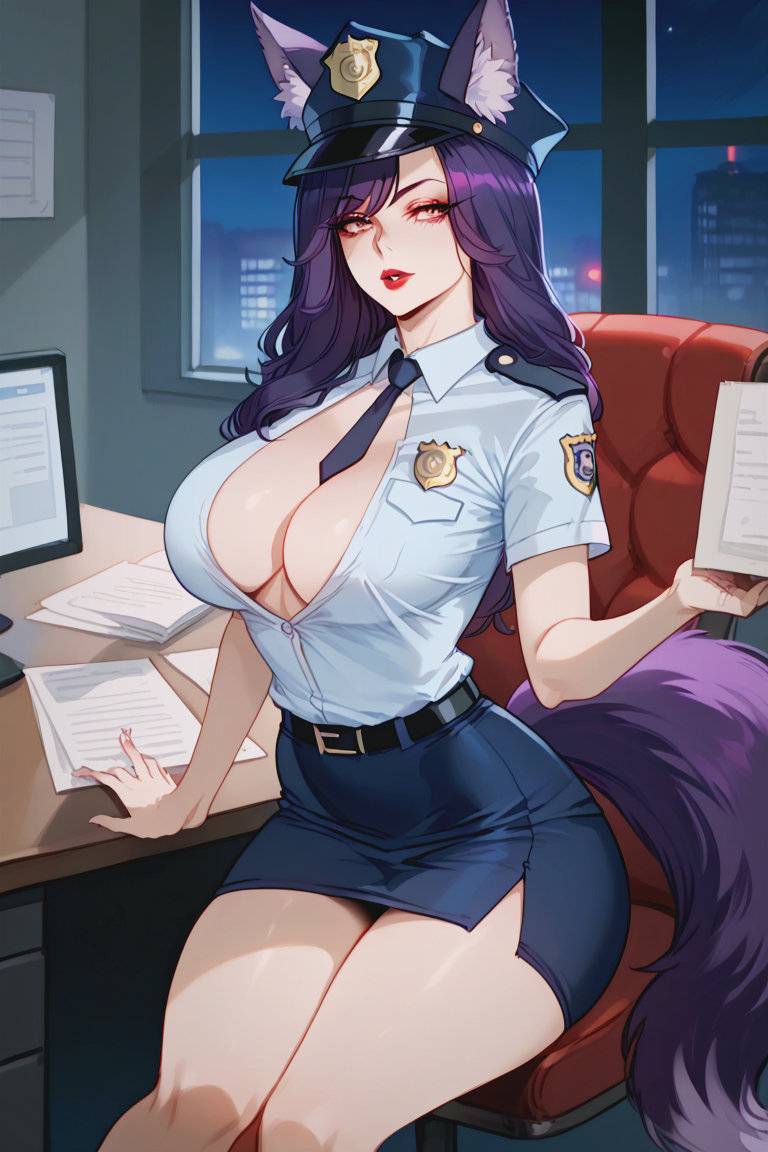 办公警花-pixiv插画-作品交流服务