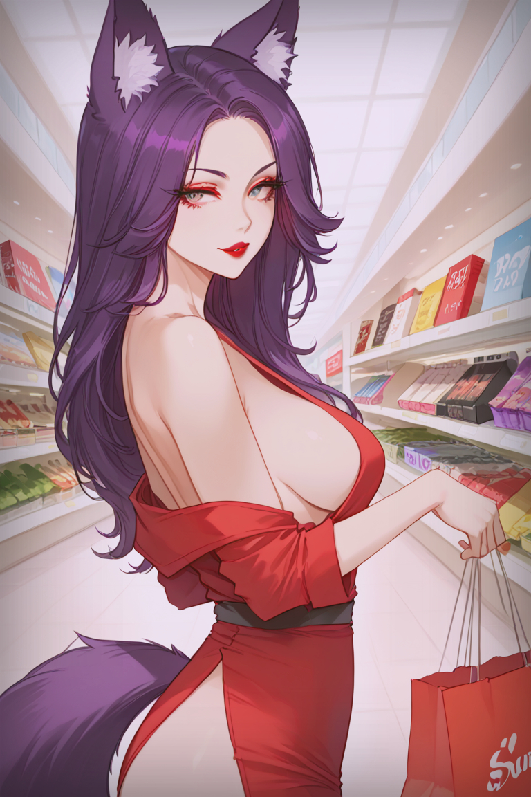 购物女郎-pixiv插画-作品交流服务