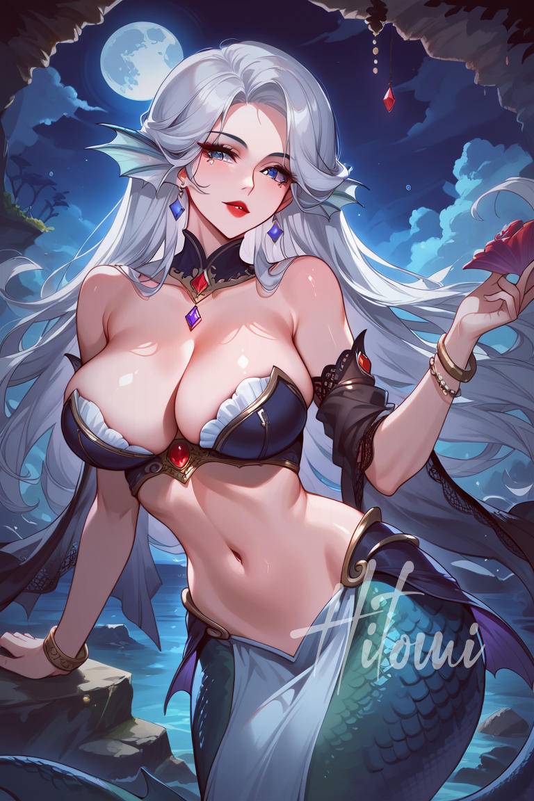 潮汐与月之诗-pixiv插画-作品交流服务