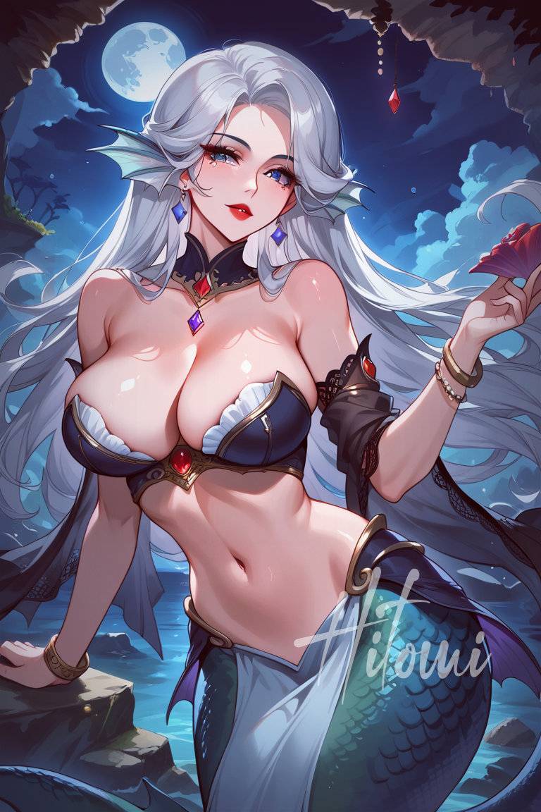 潮汐与月之诗-pixiv插画-作品交流服务