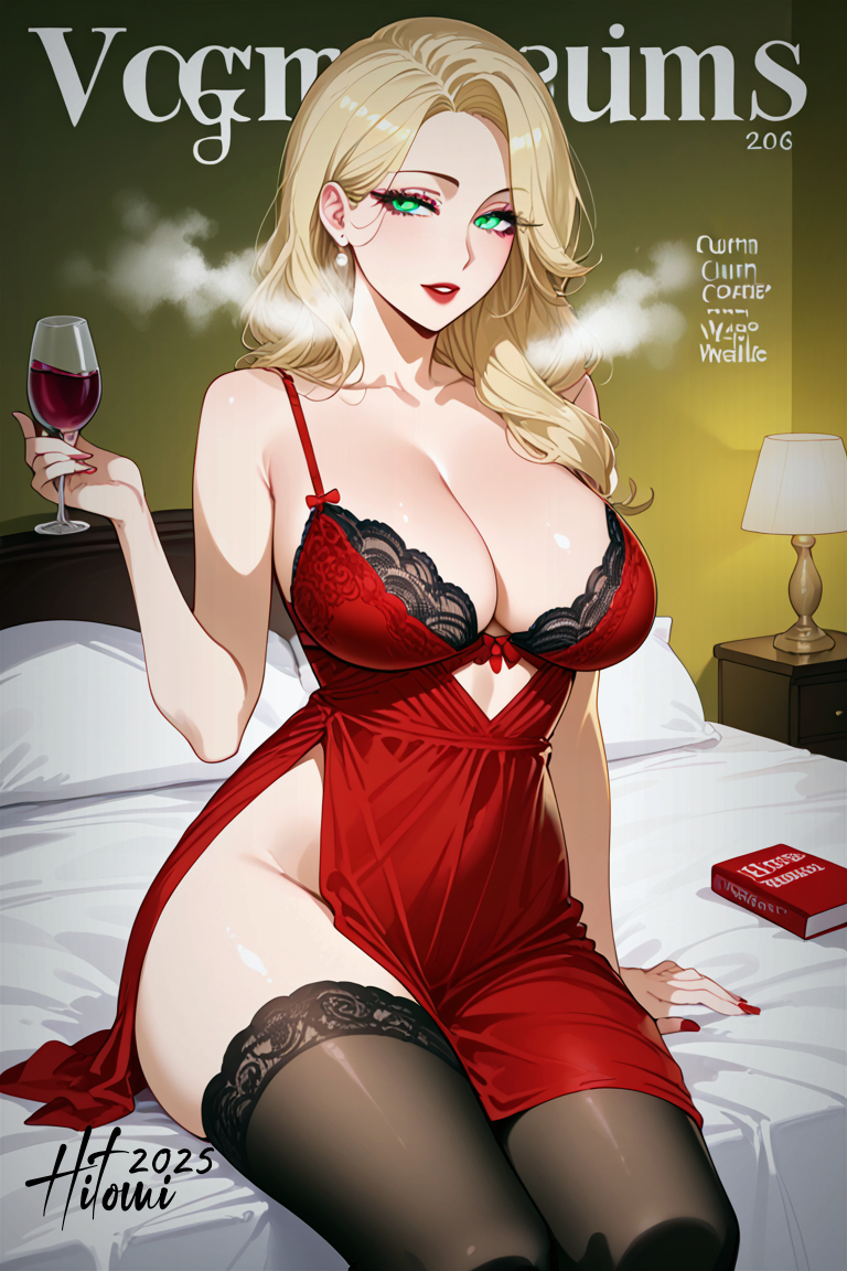红酒&美人-pixiv插画-作品交流服务