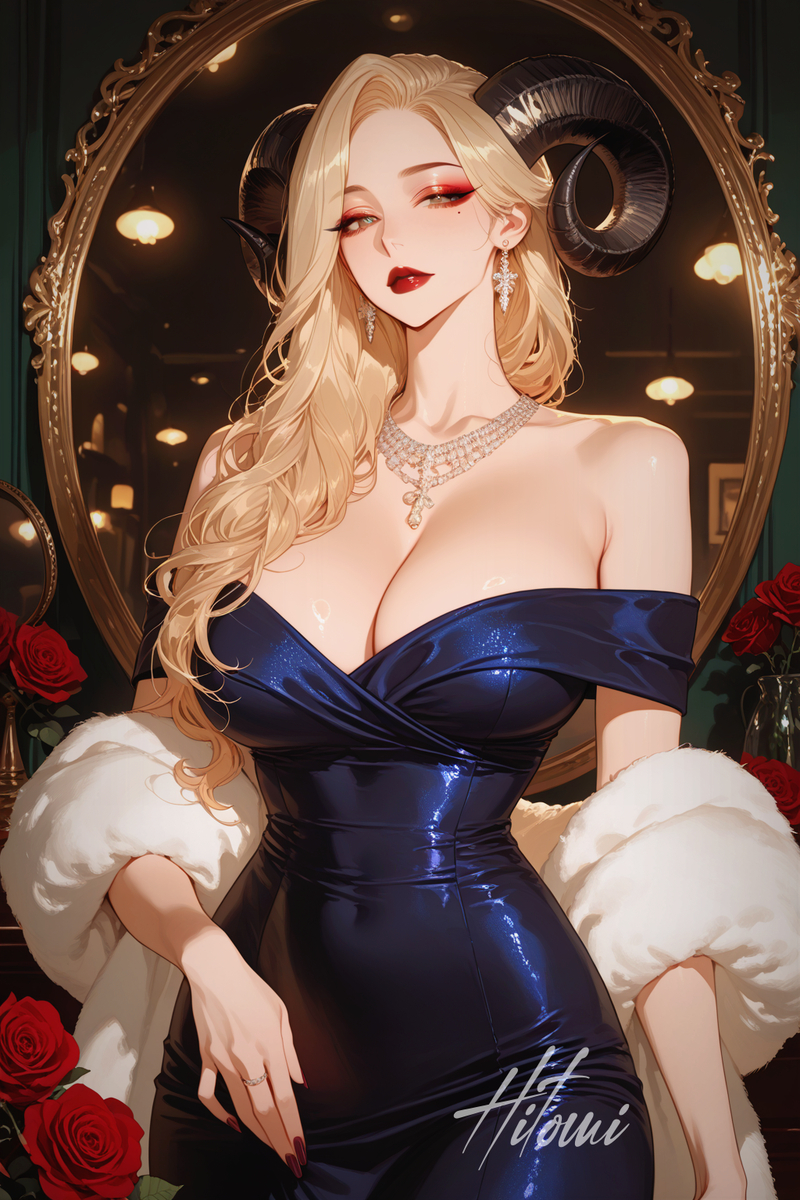 魅魔-晚礼服 remix-pixiv插画-作品交流服务