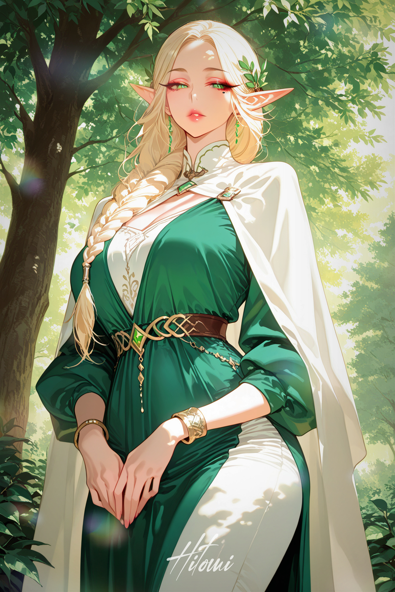 美丽的精灵女士-pixiv插画-作品交流服务