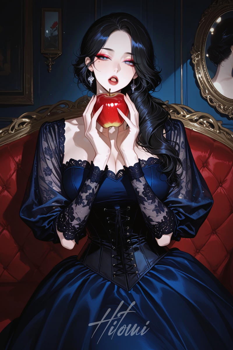 公主与苹果-pixiv插画-作品交流服务