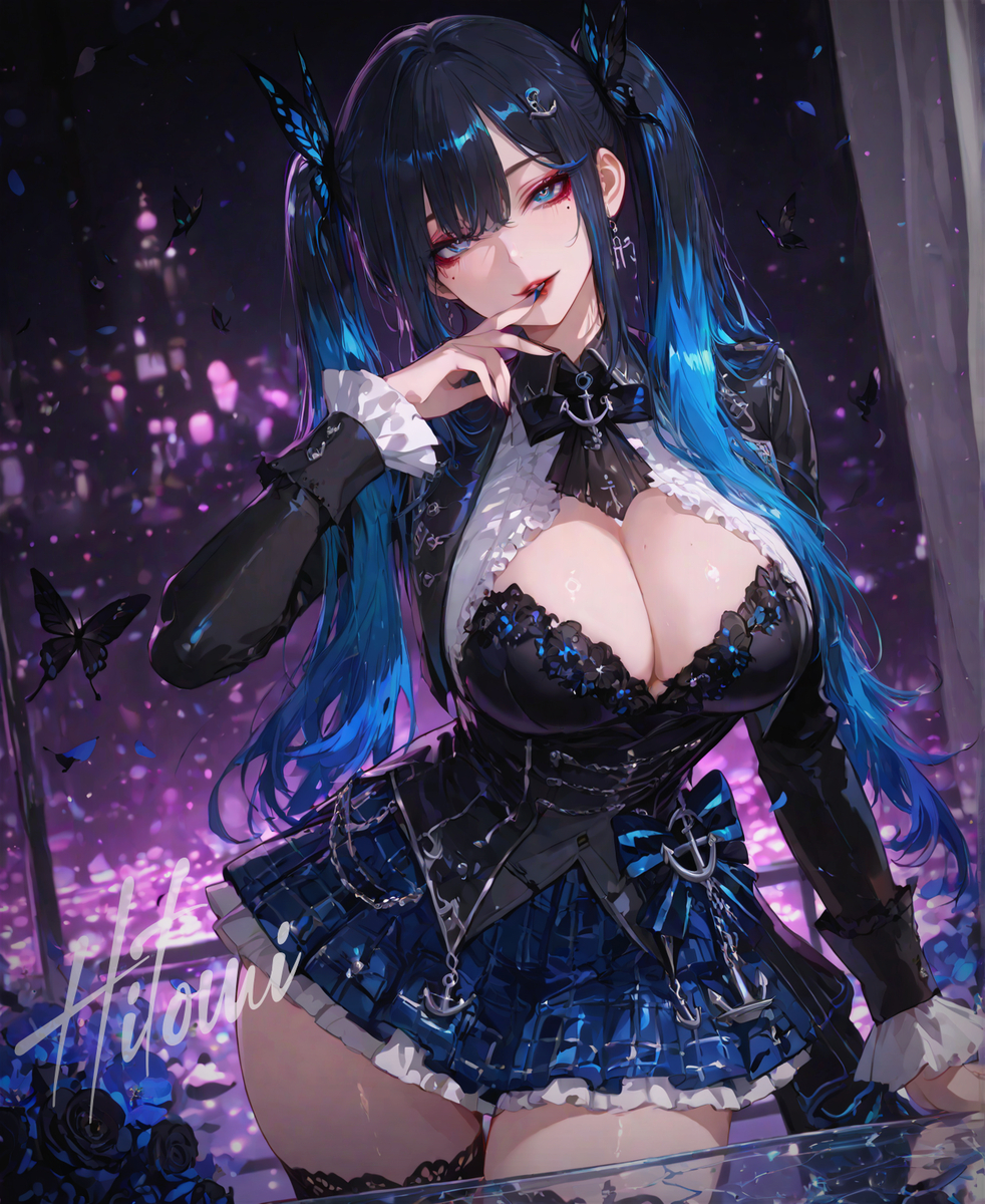 蓝蝶-幕后演出-pixiv插画-作品交流服务