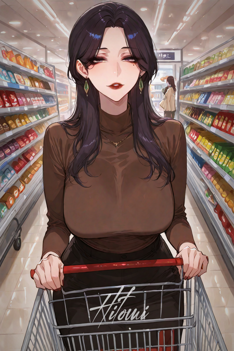 🛒陪你去逛超商的妈妈-pixiv插画-作品交流服务