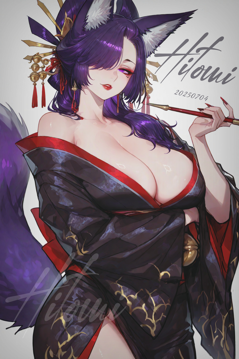 紫狐の芸者-pixiv插画-作品交流服务