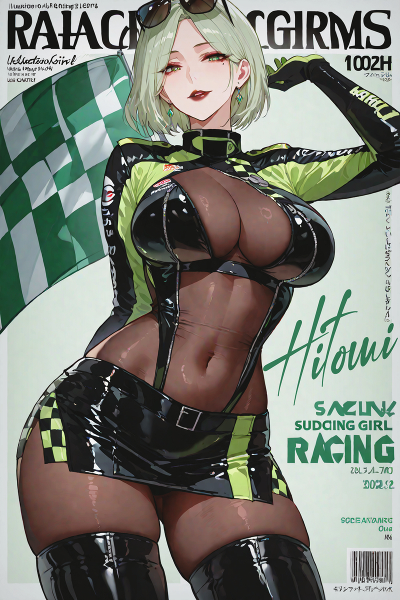 赛车女郎-pixiv插画-作品交流服务