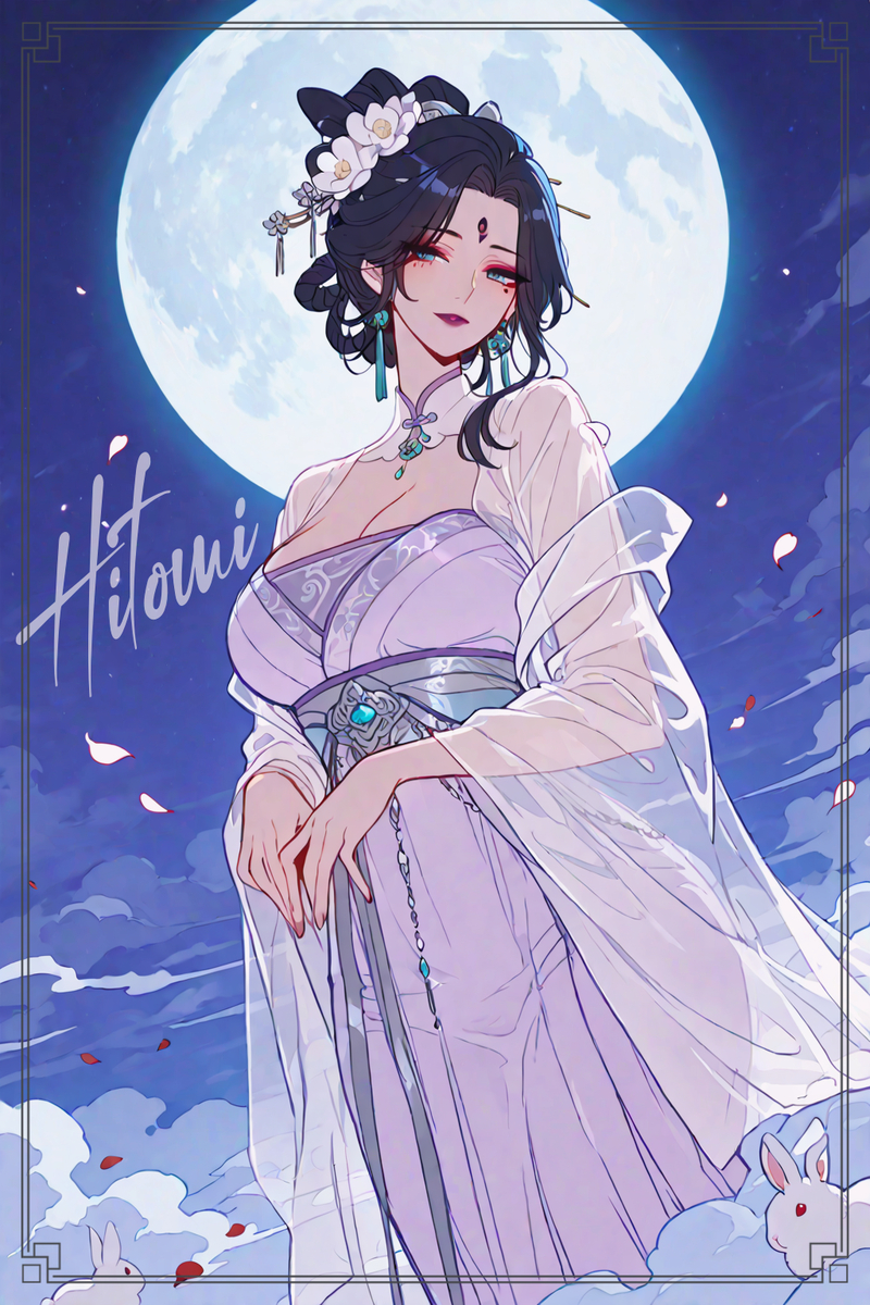 嫦娥-月下仙-pixiv插画-作品交流服务