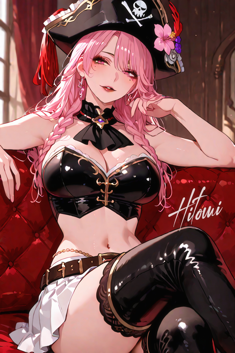 女海盗船长-pixiv插画-作品交流服务