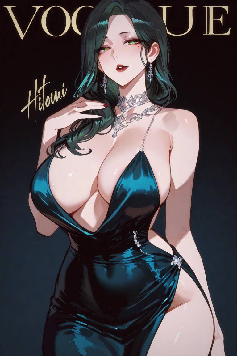 姑妈的性感礼服写真-pixiv插画-作品交流服务