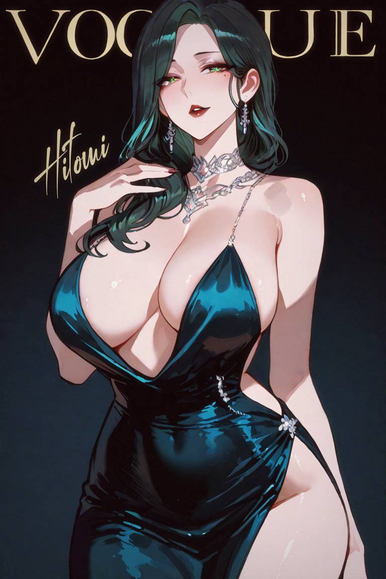 姑妈的性感礼服写真-pixiv插画-作品交流服务