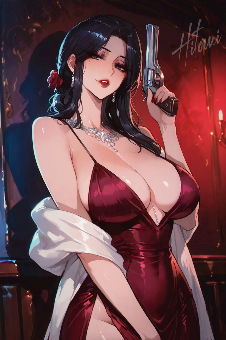 夜玫瑰Ⅱ-枪炮玫瑰-pixiv插画-作品交流服务