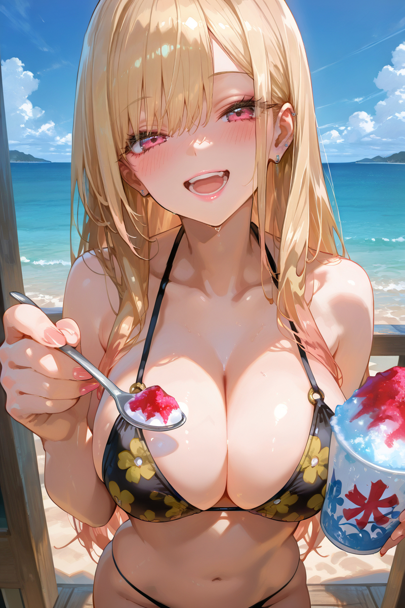 Beach vacations:-pixiv插画-作品交流服务