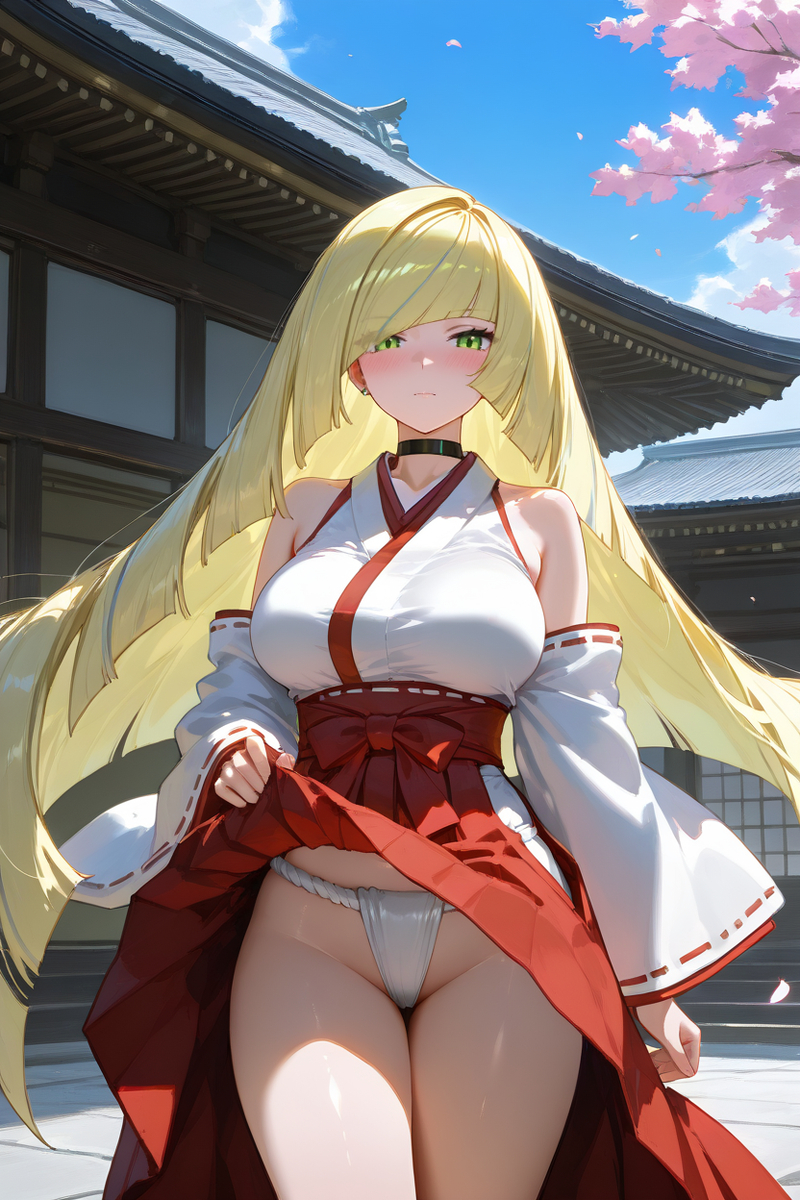 Miko outfit/巫女服-pixiv插画-作品交流服务