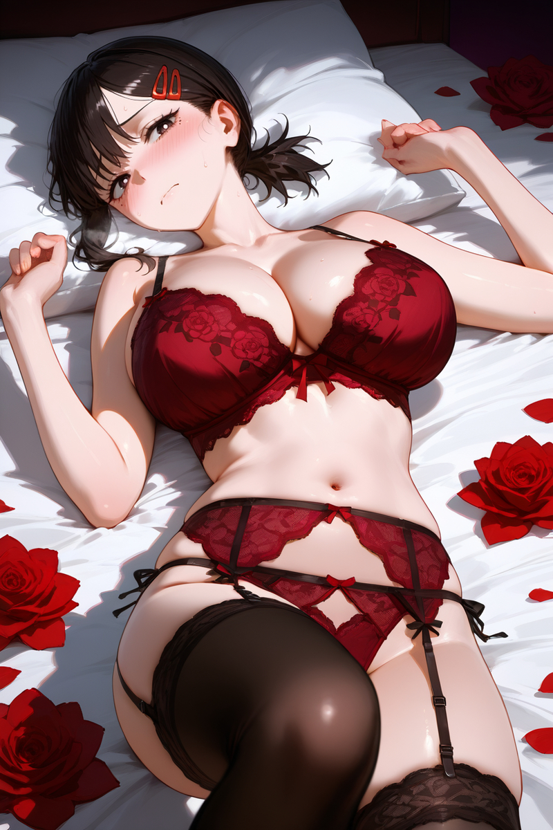 图片[6]-Red lingerie/赤いランジェリー-pixiv插画-作品交流服务