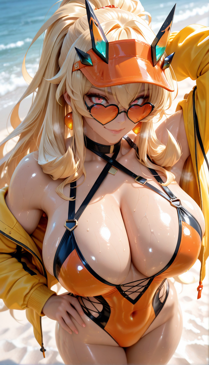 Onepiece swimsuit/ ワンピース水着-pixiv插画-作品交流服务