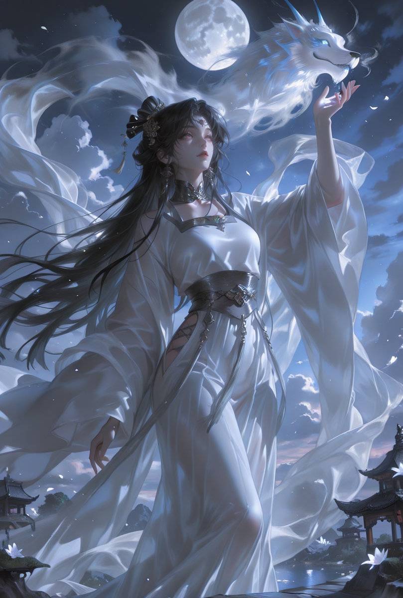 图片[1]-月下嫦娥-pixiv插画-作品交流服务