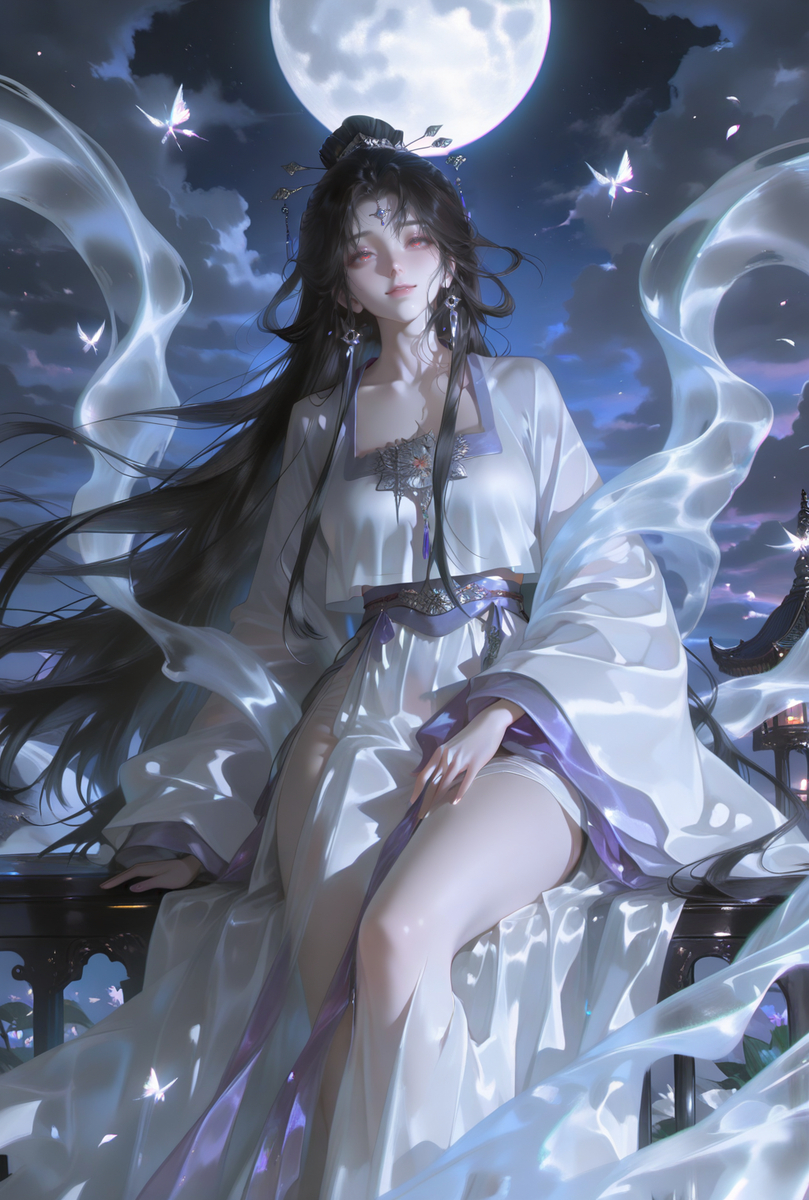 月下嫦娥-pixiv插画-作品交流服务