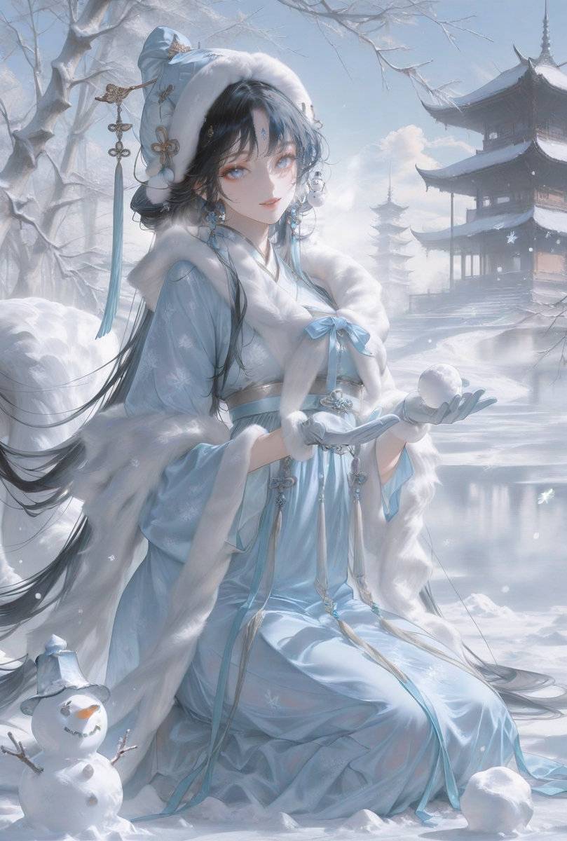 图片[1]-皇兄，和臣妹一起来打雪球吧-pixiv插画-作品交流服务
