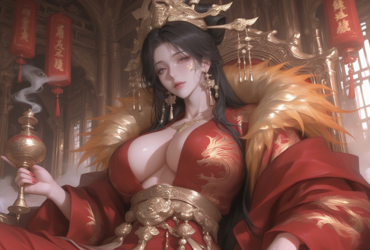 “红”福齐天·皇后妃嫔-pixiv插画-作品交流服务