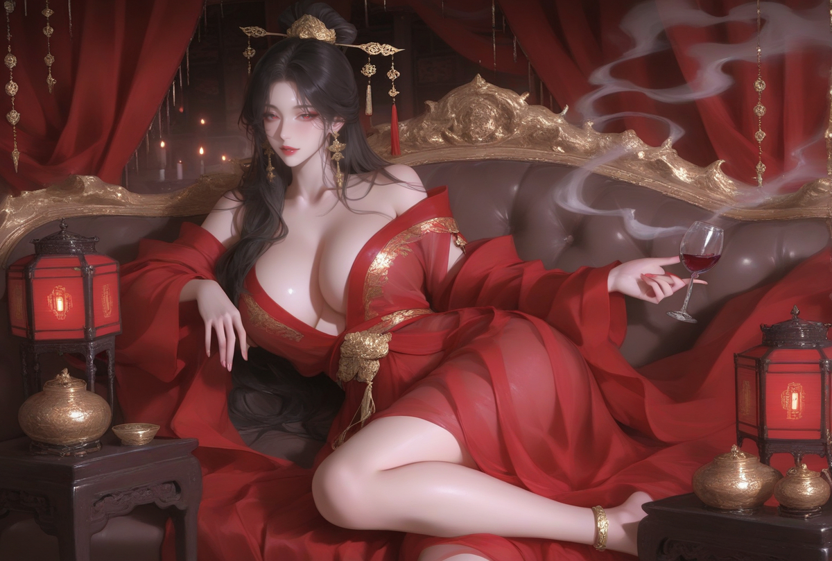 “红”福齐天·皇后妃嫔-pixiv插画-作品交流服务