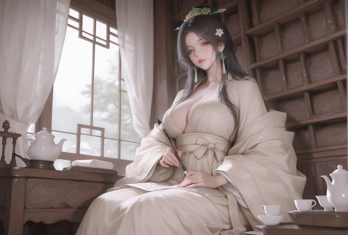 温文尔雅·闺中女子-pixiv插画-作品交流服务