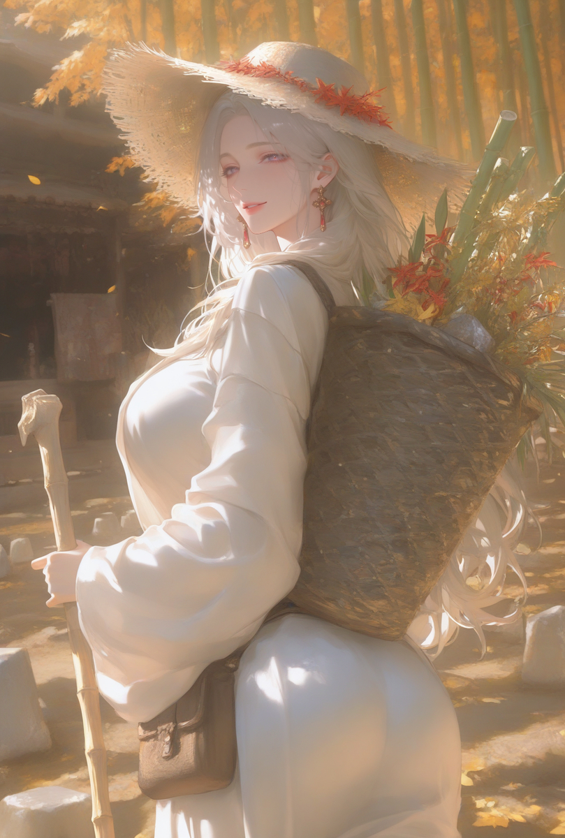 和绝美娘亲一起去上山采药-pixiv插画-作品交流服务