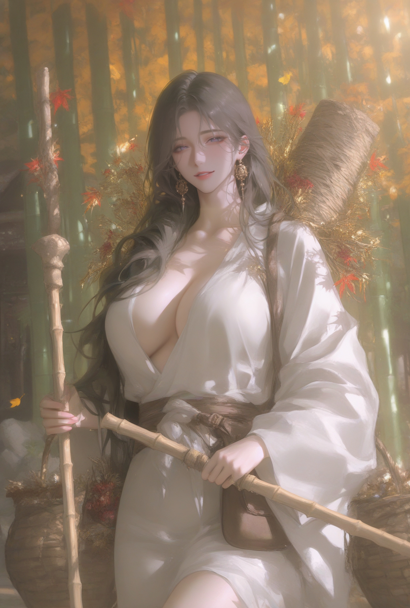 和绝美娘亲一起去上山采药-pixiv插画-作品交流服务
