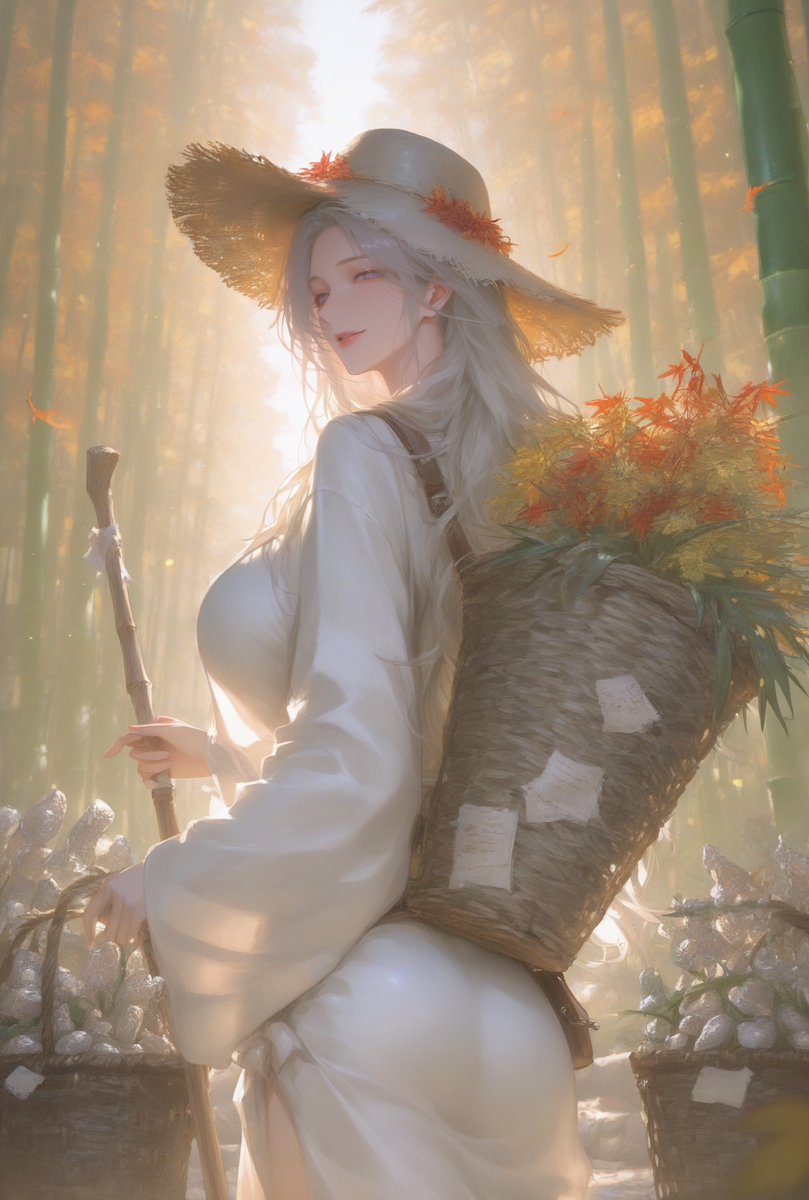 和绝美娘亲一起去上山采药-pixiv插画-作品交流服务