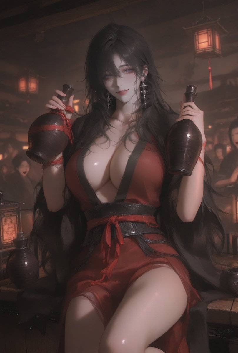图片[1]-公子偷窥小女多时，喝一杯？-pixiv插画-作品交流服务