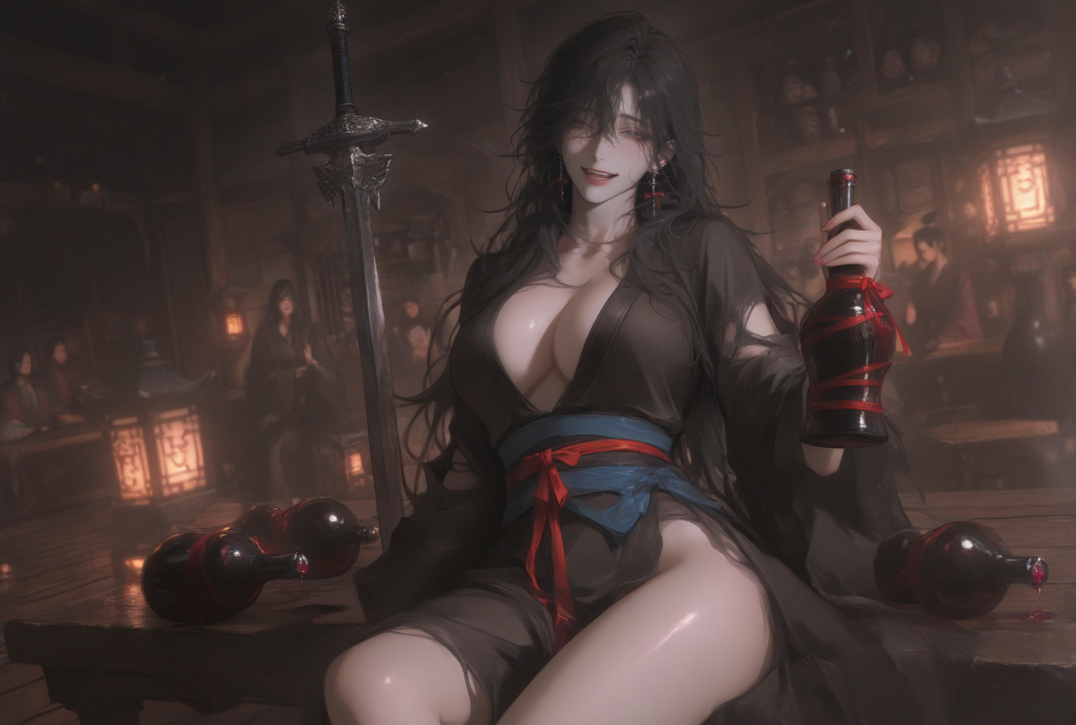 公子偷窥小女多时，喝一杯？-pixiv插画-作品交流服务