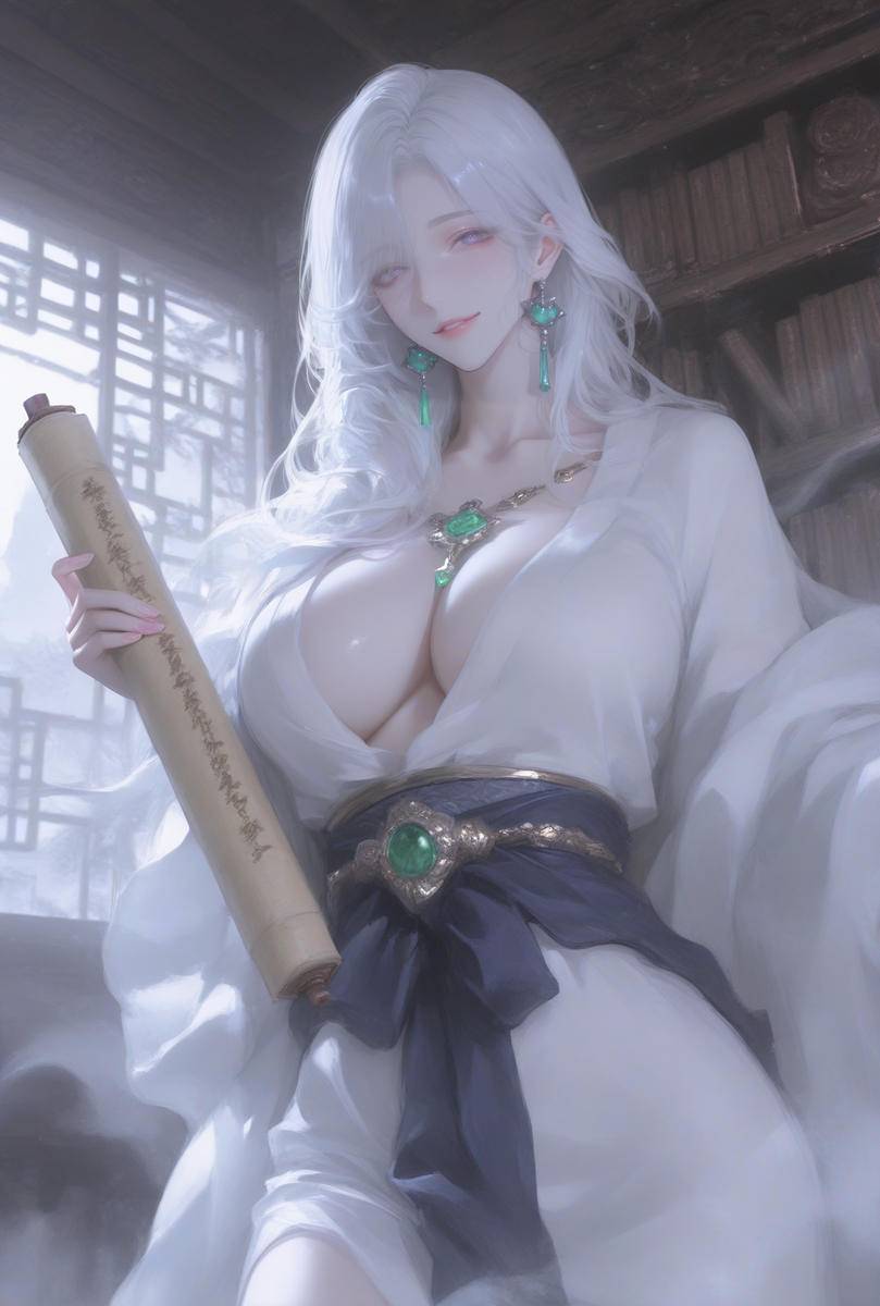 青梅大姐姐的书斋邂逅-pixiv插画-作品交流服务