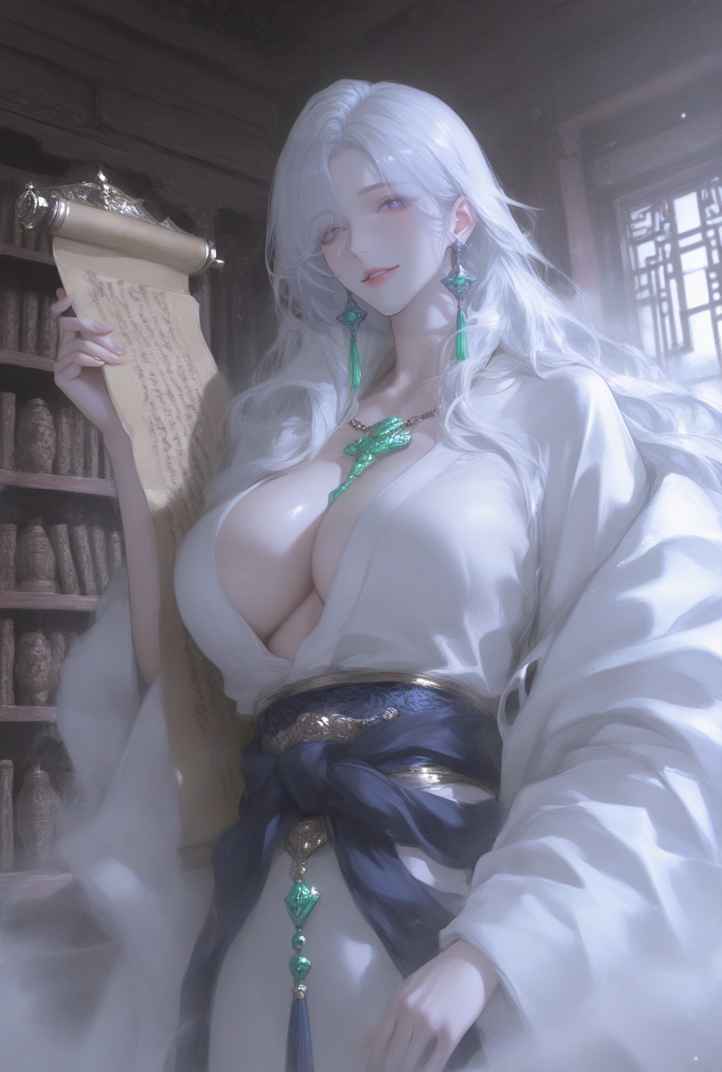 青梅大姐姐的书斋邂逅-pixiv插画-作品交流服务