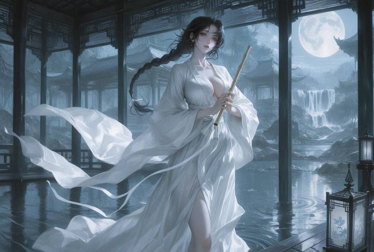 谁家月夜飞笛声？-pixiv插画-作品交流服务