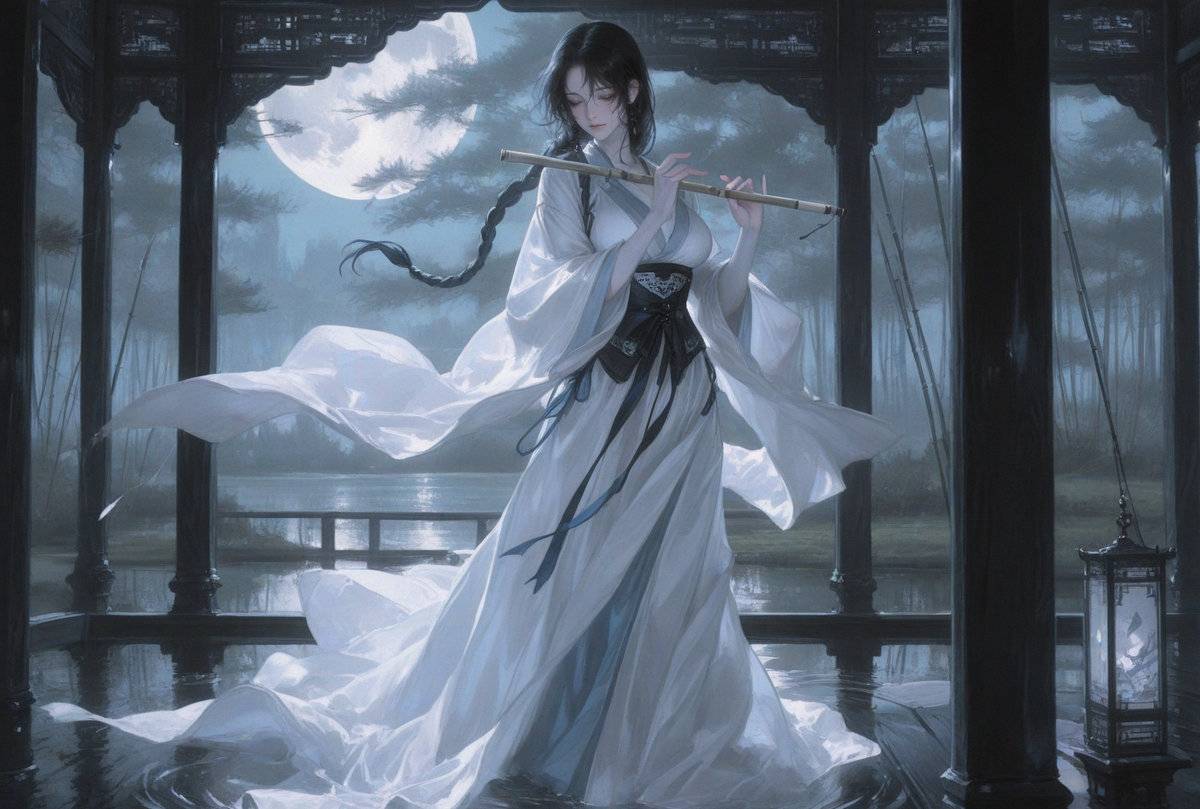 图片[3]-谁家月夜飞笛声？-pixiv插画-作品交流服务