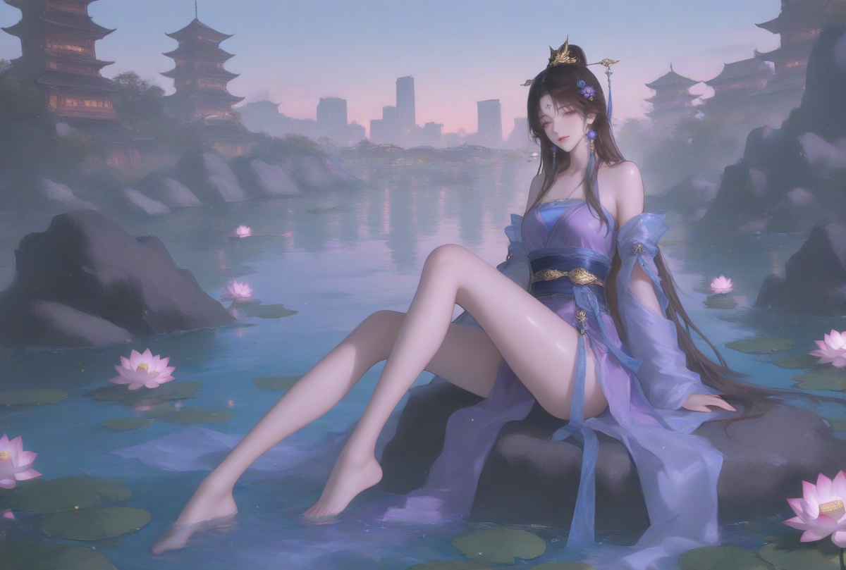 元姬·莲池戏水-pixiv插画-作品交流服务