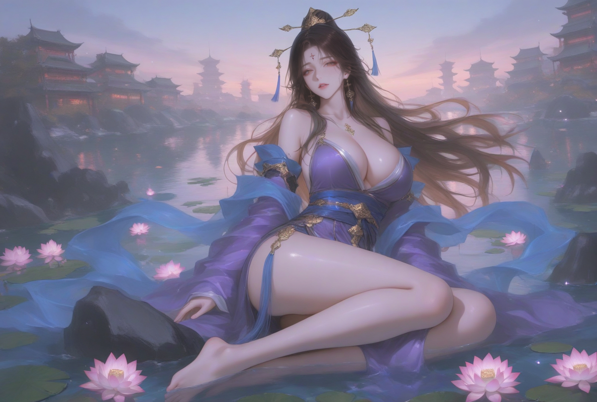 元姬·莲池戏水-pixiv插画-作品交流服务