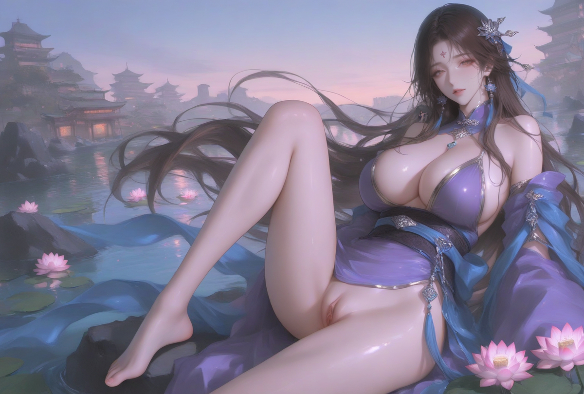 元姬·莲池戏水-pixiv插画-作品交流服务