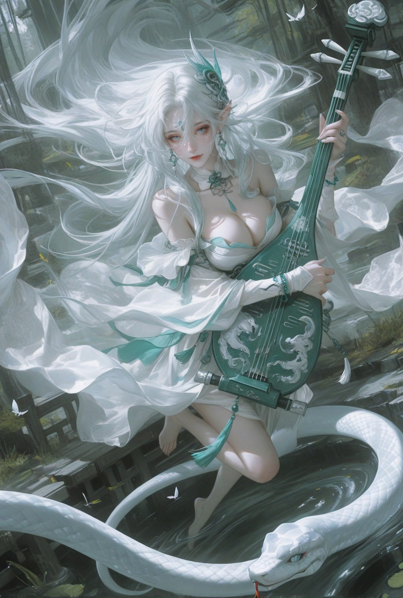 白蛇赤帝-pixiv插画-作品交流服务