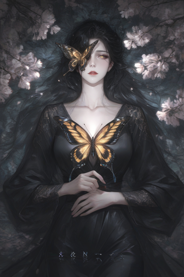 四大美人之彩蝶仙子-pixiv插画-作品交流服务