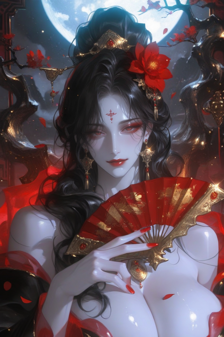 月下红芍-pixiv插画-作品交流服务